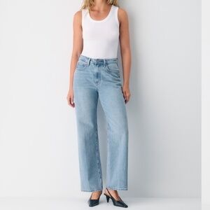 Denim forum Curve fit Farrah wide leg Jean